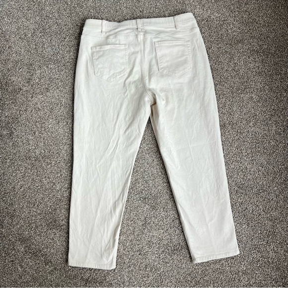 J.Jill Denim Cream High Rise Straight Leg Jeans, Size 16P - Picture 8 of 9